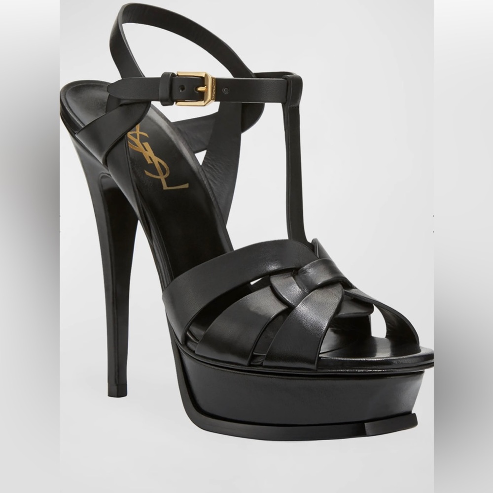 YSL Saint Laurent TRIBUTE leather heel
